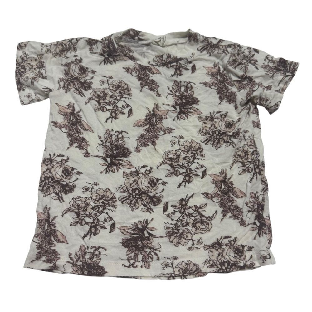 Kate Quinn Vintage Floral Printed Short Sleeve T-Shirt